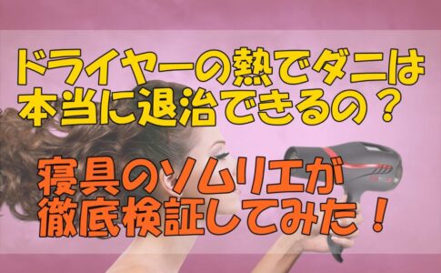 ネットの噂は本当 ドライヤーを使用したダニ退治の方法とは 寝具ソムリエが徹底検証